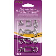 Sculpey 12-Piece Premo Metal Clay Cutters, Mini, Geometric N2