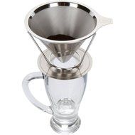 Rednax Homewares Paperless Pour Over and Drip Coffee Filter - Reusable Micro Mesh Cone Dripper with Stand (1-4... N3