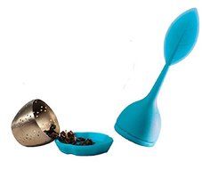 1PCS New Silicone Stainless steel Tea Leaf Strainer Herbal Spice Infuser Tea Filter N3