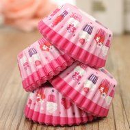 TXIN 100Pcs Paper Cake Cupcake Baking Muffin Box Cup Case Party Tray Cake Mold Decor (green)