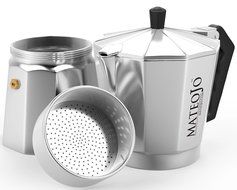 Stovetop Espresso Maker - Italian Moka Pot - Cafetera - Cuban Coffee Machine - 6 Cups by MateoJo &hellip; N5