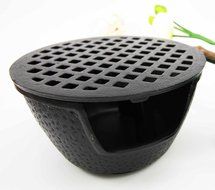 Japanese Cast Iron Tetsubin Teapot Tea Light Candle Warmer Base Riser 6" Diameter N2