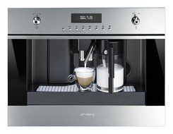 Smeg CMSU6451X 24" Built In Fully Automatic Coffee Machine with Milk Frother, Stainless Steel