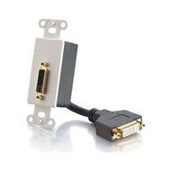 C2G 40354 DVI Decora Style Pass-Through Wall Plate - White