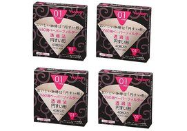 HARIO Filter Paper Filter For V60, 1-2 Cups (160 Sheets) Natural Paper Color VCF-01-40M