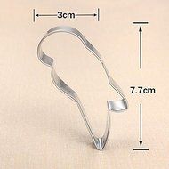 Sher Parrot Bird Shape Cookie Cutter, L 3cm x W 7.7cm x H 2.5cm, Stainless Steel N2
