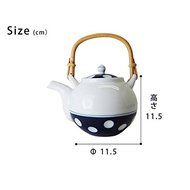 Saikai Pottery dot pattern Teapot and 2 Teacups set from Japan 10951 N5