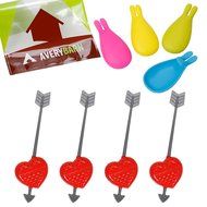 Avery Barn 4pc Lemon Design Tea Infuser and Bunny Tea Bag Holder Bundle Set N10