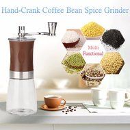 SOLOOP Hand-Crank Coffee Bean Grinder Stainless Steel &amp; ABS &amp; Glass Manual Burr Coffee Mill Grinder N7