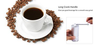 Adjustable Aluminum Ceramic Hand Crank Manual Coffee Grinder Bean Portable Mill N4