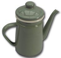 Traditional style vintage enamel coffee pot N2