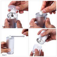 Adjustable Aluminum Ceramic Hand Crank Manual Coffee Grinder Bean Portable Mill N5