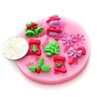 Wholeport Snowman Christmas mold Fondant Mold Candy Mold Cake Decorating Mold