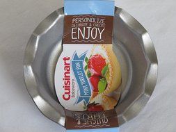 Cuisinart 4 Piece Fluted Tartlet Pan Set, Mini, Steel Gray N3
