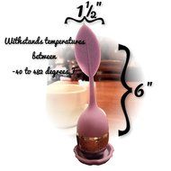 4-Pack Cozy Brew Loose Leaf Silicone Stainless Steel Tea Infuser with Drip Tray N11