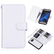 S7 Case, Premium Wallet Leather Credit Card Flip Folio Case by Juzi&reg; - Detachable Magnetic Back Cover with Lanyard... N2