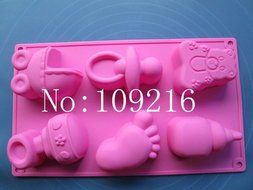 Creativemoldstore 1pcs Little Feet&amp;Baby Silicone Cake/Jelly/Pudding/Ice/Candy DIY Mould N2