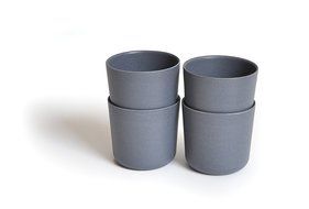 Biobu [by Ekobo] 8 oz Bambino Cup Set (4 Pack), Smoke N3