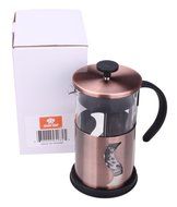 Gourmet 1 Liter Matte Copper French Press Coffee Brewer with S Shaped Design N5