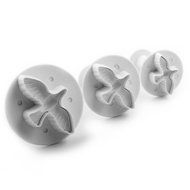 Veined Dove Fondant Plunger Cutter Set Sugar Cake Decorating Baking by Loypack N2