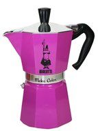 Bialetti Color Espresso Coffee Maker . Designer Color Purple. 6 cup