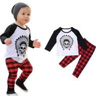Clothes Set ,BeautyVan 1Set Infant Toddler Baby Boys Printed T-shirt Tops+Pants Outfits Clothes (12M, White) N3