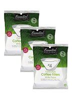 No. 4 Cone Coffee Filter in White 40 Count (Pack of 3), Total of 120 Filters