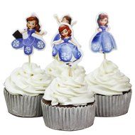 BETOP HOUSE 24-Piece Princess Sofia Decorative Cupcake Toppers N3