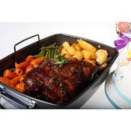 Master Class Non Stick Roaster with Rack 42.5cm x 29.5cm x 7cm by Kitchen Craft