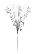 19" Silver Hearts Foil Spray Decoration N2