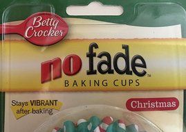 Betty Crocker NoFade Baking Cups-Cupcake Liners (Christmas Candy-Cane And Snowflakes)( 2 Pack 48 Pcs) N3
