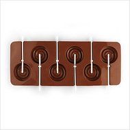 Y&amp;XL&amp;H 1pc 6 Holes Round Chocolate Lollipop Mold Lolly Pop Silicone mould Ice Cube Cookie Cupcake Molds(Random... N2