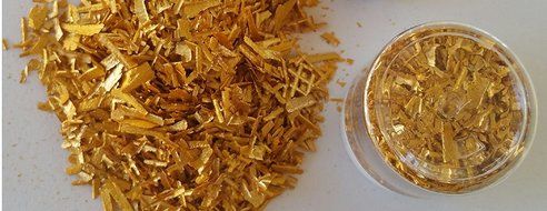 Edible 25G Gold Flakes for Decorating Cake, Cupcake, and More - More Items Are Under FoodDecoArt N2