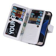 S7 Case, Premium Wallet Leather Credit Card Flip Folio Case by Juzi&reg; - Detachable Magnetic Back Cover with Lanyard... N3