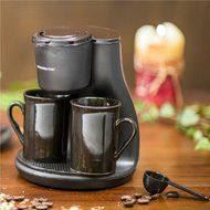 Ovente CM3BB Two Serving Coffeemaker with 2 Ceramic Personal Cups N3