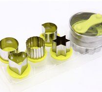 JCNCE 6pcs Stainless Steel Moon Star Shape Biscuit Cake Cookie Cutters Baking Mould N7