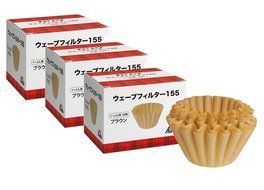 # 22195 three box [1-2 person] Brown 50 pieces &times; Kalita Wave series Wave Filter 155