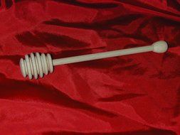 Artisan Professional Wooden Honey Stick - 7&quot; Long w/Knob Utensil