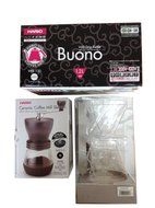 Hario V60 Kettle, Brewer Set &amp; Coffee Mill - Three Products All Sold Together N2