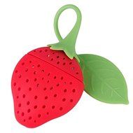 Cute Fashion Strawberry Silicone Herbal Spices Leaf Tea Infuser Strainer N6