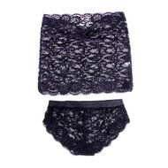 Lingerie ，Beautyvan Comfortable Sexy Women Lace Tube Top Briefs Club Underwear Set (XL, Black)