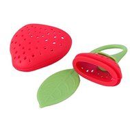 Cute Fashion Strawberry Silicone Herbal Spices Leaf Tea Infuser Strainer N7