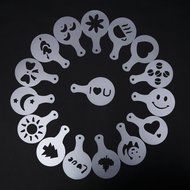 FairTree Coffee Duster Fine Mesh Flour Coffee Shaker Stainless Steel and 16pcs Cappuccino Coffee Stencils Template... N2