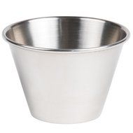 4 oz Stainless Steel Ramekin / Sauce / Dressing Cup, Mirror Finish, (12 in pack) N2