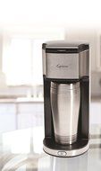 Capresso On-the-Go Personal Coffee Maker, Silver/Black N4