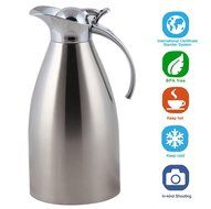 Panesor 68oz Water Coffee Thermal Carafe Vacuum Insulated Stainless Steel Pitcher N4