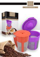 mzos- Reusable K Carafe &amp; K Cup Coffee filter for Keurig 2.0. K200, K300, K400, K500 Series. 2 pcs