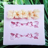 Y&amp;XL&amp;H Three Holes Long Flower Silicone Mold Fondant Molds Sugar Craft Tools Resin flowers Mould Molds For Cakes