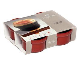 Emile Henry Burgundy Ramekin 3.5 Inches Set of Four