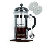 Divlor Stainless Steel Borosilicate Glass 8 Cups French Press Coffee Maker with Clip Spoon and 2 Bonus Filters... N4